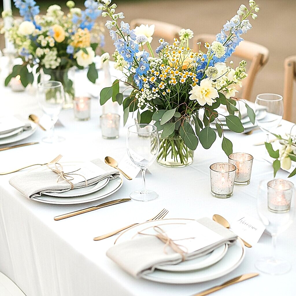 Wedding details and wildflowers